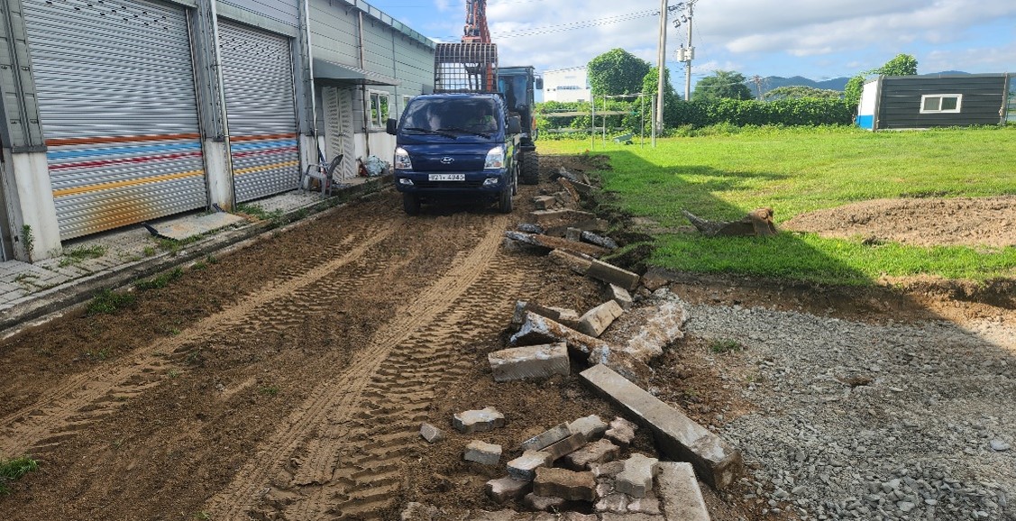 녹지경계석 철거4